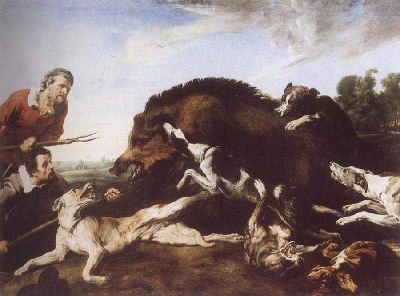 Frans Snyders Wild Boar Hunt Sweden oil painting art